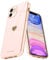 Teageo for iPhone 11 Case Cute Heart Pattern for Women Girls Slim Luxury Bling Plating Soft TPU Anti-Scratch Shockproof Bumper Phone Case for iPhone 11, Light Pink
