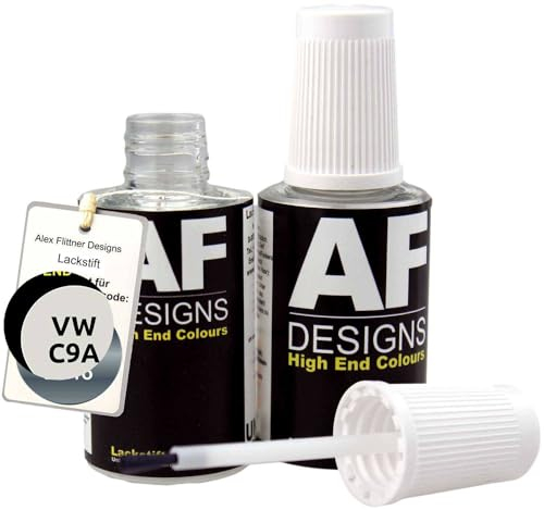Alex Flittner Designs Lackstift für VW/Volkswagen Pure White C9A schnelltrocknend 2x20ml Autolack