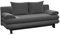 Betten-ABC Flair - 2-Sitzer Schlafsofa mit Stauraum, Schlaffunktion, Bonnellfederkern, Komfortschaum-Polsterung, inkl. Kissen, Anthrazit, 196x92x93 cm