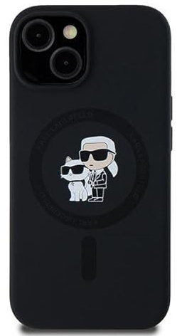 CG MOBILE Karl Lagerfeld KLHMN61SCMKCRHK Hülle für iPhone 11 / Xr 6.1 Schwarz hardcase Silicone Karl & Choupette