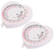 CRILSTYLEO 2st Bmi Maßband Mini-maßband Taillenmaßband Diät Maßband Maßbandwerkzeuge Körperband Bmi Körpermaßband Einziehbares Bmi-lineal Körper-bmi-maßband Fettmesslineal Miniband Weiß Pp