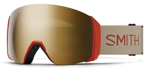 SMITH 4D Mag XL Schneebrille - Erwachsene Ski- & Snowboardbrille mit BirdsEye Vision, Anti-Beschlag-Leistung & 100% UV-Schutz - für Damen & Herren - Rost, ChromaPop Sun Black Gold Mirror
