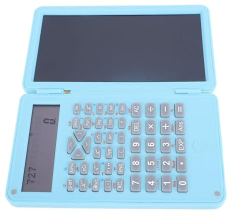 Fockety Wissenschaftlicher Taschenrechner mit Schreibtablett, 2-zeiliges LCD-Display, Tischrechner, Faltbarer LCD-Wissenschaftsrechner für Zuhause, Schule, Büro, Unternehmen, Familien,