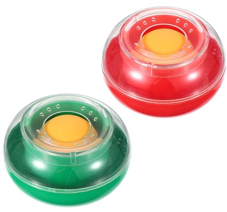 PATIKIL Fingertip Moistener, 2 Pcs 3 Inch Plastic Reusable Non-Slip Finger Moistener Finger Damper for Bank Papers Bills Documents Counting, Red/Green