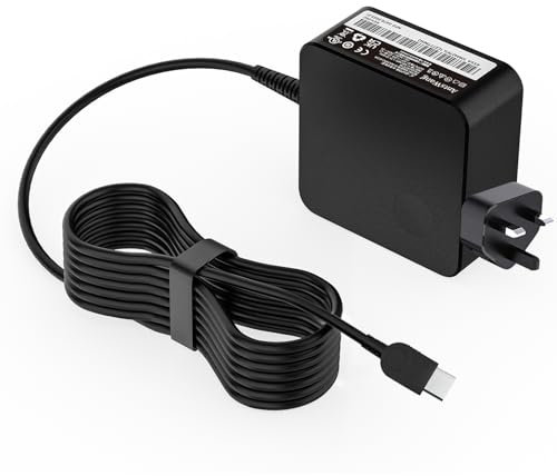 65W USB C Laptop Charger Fit for Lenovo ThinkPad T480 T480s T490 T490s T495s T580 T580s T590 AC Adapter Chromebook 100e 300e 500e C330 C340 Yoga 910 920 C630 C930 730 730s Power Supply Cord