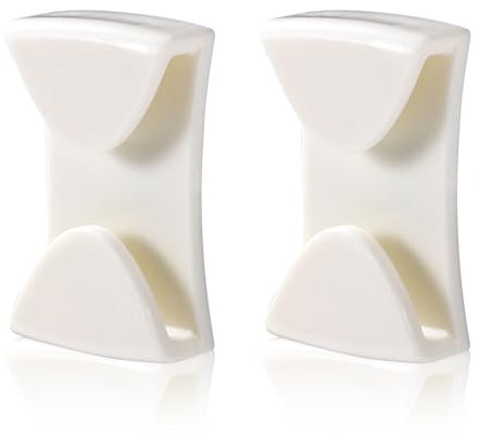 Gosknor 2st Brillenclip für Skihelm, Selbstklebend Ski Helmet Goggle Clip Brillengriff für Ski-/Snowboardhelme zur Befestigung der Brille (Weiß)