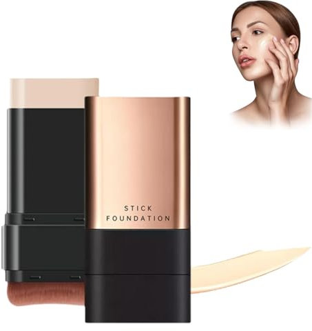 2025 Koreanischer Feuchtigkeitsspendender, Leichter Foundation-Stick Mit Pinsel, Flawless Eraser Foundation-Stick, Langanhaltender Feuchtigkeitsspendender Foundation-Stick (01# Elfenbein Farbe)