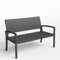Amopatio Polyrattan Gartenbank, Wetterfest Sitzbank UV-beständig, Gartenmöbel bis 240kg belastbar für 2 Personen Garten Terrasse Bank, 122x60x87cm, Schwarz