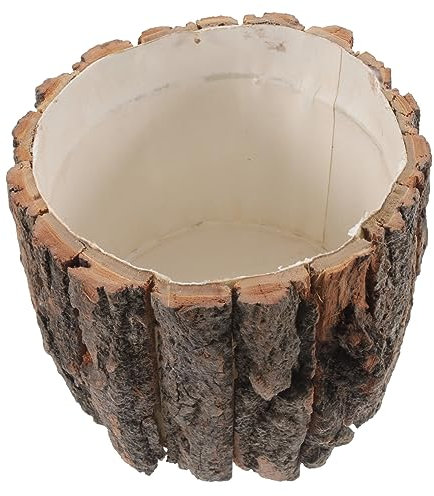 Garneck Rustikaler Blumenkübel Aus Holzrinde Dekorativer Pflanztopf Für Innen Und Außen Für Blumen Und Sukkulenten Großes Design Mit Innendurchmesser