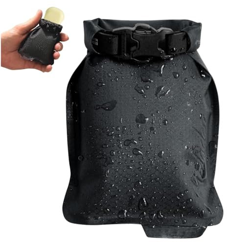 Issimober Sac à savon de voyage, anti-fuite et étanche, avec sac à mousse et crochet, extra léger, idéal pour l'extérieur, les voyages, le camping (noir)