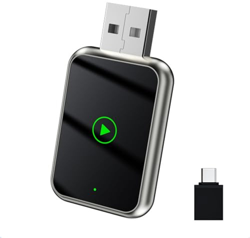 GJBHN Adaptateur CarPlay sans Fil pour Audi A3 2017 2018 2019 2020 2021 2022 2023 2024 2025 2026 Auto sans Fil 2 en 1 Wireless CarPlay Voiture CarPlay USB Plug Play
