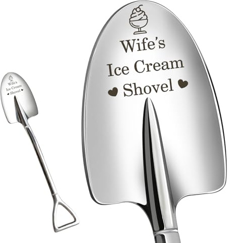 Koudindg Valentines Day Gifts for Wife Ice Cream Shovel Wife Gifts for Wedding Anniversary Christmas Birthday Presents for Her Romantic Presents Valentines Gift for Her Pregnancy