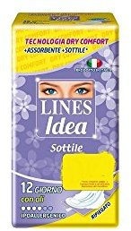 LINES Idee dünnen Umschlägen mit Flügeln *12 Stück. - absorbierende Slipeinlagen