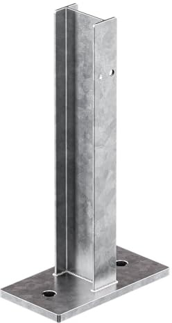 TMS PRO SHOP IPE-Pfosten, für Leitplanken, zum Aufdübeln, Stahl, feuerverzinkt, 51,5 cm hoch aus Stahl, Art.-Nr. 83932 | Leitplanke | Stahlschutzplanke