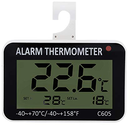 Kühlschrank Thermometer Wasserdichtes Digitales Gefrierschrank Thermometer mit Haken großer LCD Anzeige für Hause Bars Cafés Tiefkühltruhe Weinkühlschrank usw