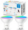 LVWIT Bombillas LED Inteligente GU10 WiFi 5W 350 Lm, Multicolor, Regulable Compatible con Alexa, Google Home Assistant y App Smart Life/Tuya, Equivalente a 32W RGB, 2 Pcs.