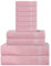 Sweet Needle Set di asciugamani in cotone super morbido da 600 g/m² - 2 asciugamani da bagno, 2 mani e 6 lavamani/viso - assorbenti e soffici per accessori da bagno, rosa (10 pezzi)