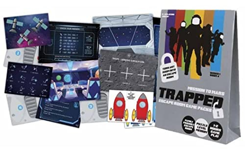 Trapped Escape room game Mission to Mars, Escape Room in a Box. Family Games.