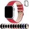 Fullmosa Kompatibel mit Apple Watch Armband 44mm 46mm 45mm 42mm 49mm Damen Herren, Echtes Leder Ersatzarmbänder für iwatch SE Series 10 9 8 7 6 5 4 3 2 1 Ultra, Rot+Silberne Schnalle