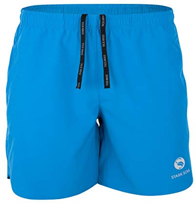STARK SOUL Herren Sport Shorts Fitness Reflect, Funktionshose, Atmungsaktiv, Schnelltrocknende Trainingsshort - Blau - L