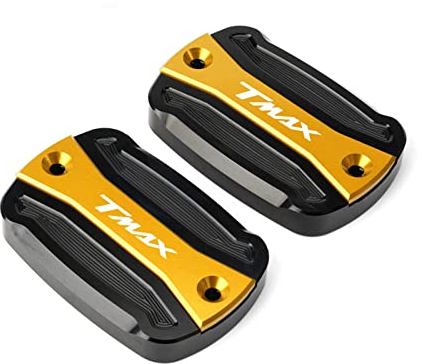 Moto Accessori per Yamaha Tmax 500 2004-2011 TMAX 530 SX DX 2012-2019 TECH MAX TMAX 560 2020-2023 Tappi Serbatoio Fluido Freno Anteriore (Oro)