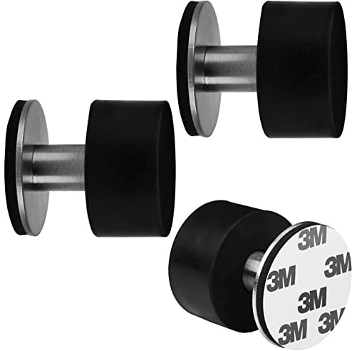 3 Stück selbstklebender Türstopper HEKTOR Ø 40 mm H: 40 mm aus echtem Edelstahl SUS304 Wandtürstopper ohne Bohren Anschlagpuffer Türanschlagpuffer Anschlagschutz Türpuffer Türdämpfer von SOTECH