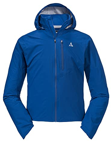 Schöffel Herren 2.5L Jacket Bohusleden M, extrem leichte, atmungsaktive Regenjacke, wasserdichte Fahrradjacke mit 20.000 mm Wassersäule, Schöffel blau, 50