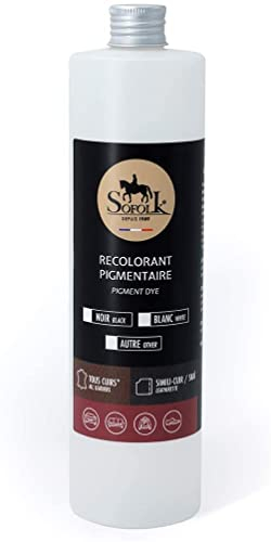 Sofolk - Peinture Cuir/Simili-Cuir - Recoloration pour Cuir Abimé, Rayé, Giffré, Décoloré - Volant de Voiture, Siège Auto, Canapé, Chaussure, Veste et Vêtements (500ml, 06-BLANC CASSE)