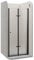 Moments of Glass Mampara de ducha puerta plegable rango de ajuste de 96-100 cm altura: 195 cm de cristal transparente templado de seguridad de 6 mm perfiles de aluminio negro - DK822