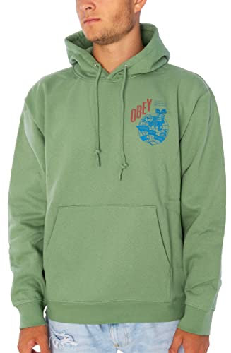 Obey Hammer Globe Hoodie Herren Kapuzenpullover jade L