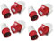KVSERT Lot de 4 prises 5 broches étanches IP44 3 phases 380-415 V 3P + N + terre 16 A 16 A