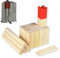 SUBTLETY Kubb Wikingerspiel Wurfspiel aus Kieferholz Wikinger Set mit Praktischer Tragetasche Indoor & Outdoor Schachspiel Holzspielzeug Gartenspielzeug für Kinder & Erwachsene