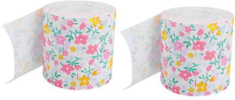 TOYANDONA 2rollen Bunt Bedrucktes Toilettenpapier Weiches Starkes Klopapier Mit Floralem Motiv Saugfähiges Umweltfreundliches Haushaltspapier Für Küche Bad Büro Und Feiern