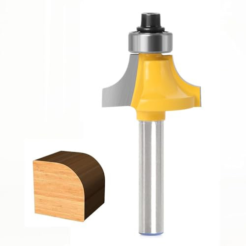 Round Over Router Bits 1/4 Inch Shank,Radius 3/8 Roundover Beading Router Bit, Corner Rounding Edge Forming, Round Over Edging Router Bits, by Akylin