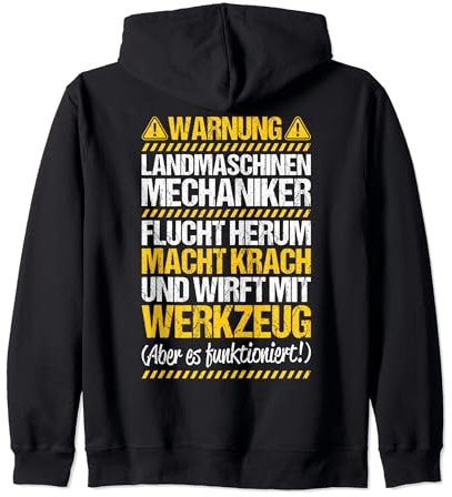 Landwirtschaft Wirft mit Werkzeug Landmaschinenmechaniker Kapuzenjacke