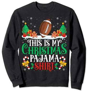 Rugby Christmas Pajama Shirt Rugby Player Xmas Party Sweatshirt