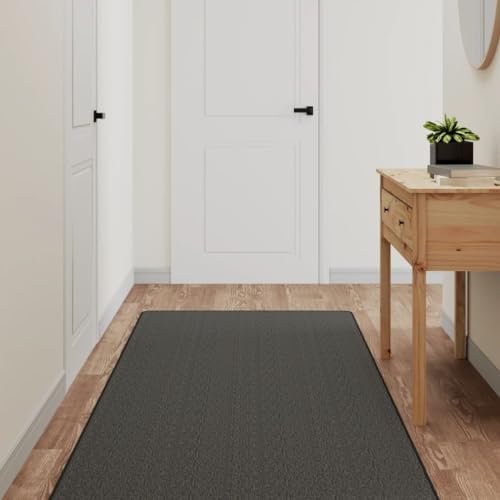 ARKEM Teppichläufer Sisal-Optik Anthrazit 80x300 cm Teppich Flur LäUfer Treppenteppich Sisalteppich