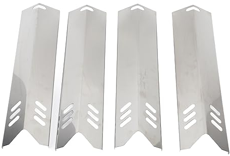 ANKROYU 4 Pezzi Piastra Riscaldante Universale da 38 Cm, Parti di Ricambio per Piastra Riscaldante per Barbecue, Sostituzione Universale per Parti in Acciaio Inossidabile del Coperchio del Bruciatore