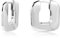 Silber 925 Kleine Creolen Ohrringe Damen, Sterling Silber Klobige Ohrringe Quadratische Creolen Ohrringe Flache Creolen Hypoallergener Mini Breit Ohrringe Schmuck Geschenke 20 mm