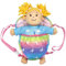 SQAQS Porte-Bébé pour Poupée, Sac à Dos Baby Doll Carrier, en Coton Doux, Convient aux Poupées de 18 Pouces (Rainbow Pony)