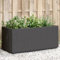 ZEYUAN Pflanzkübel Dunkelgrau 80x36x35 cm PP, Blumentopf Gross, Blumenkasten Balkon, übertopf, Pflanzkasten, Flowerpot, Kräuterbeet Für Die Küche, Vertikalbeet - 368777
