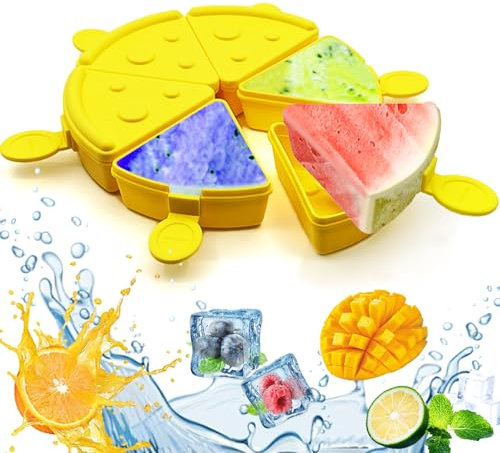 Eisformen Eis am Stiel Molds - Mini Eis Formen für Stieleis Eisförmchen Eis Selber Machen Formen BPA Frei Stieleisformen mit Deckel Eisform mit Kunststoffstäbchen Wassereis Eiswürfelform Kinder