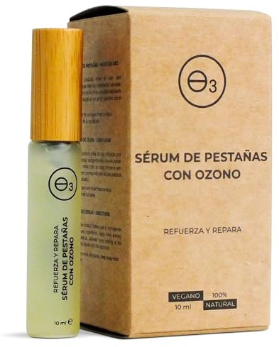 OZONO D'OR - Siero Ciglia Allungante BIO Naturale al 100%, Vegano con Ozono, Rinforzante e Allungante per Ciglia e Sopracciglia Sane in 30 Giorni! | Siero Sopracciglia per Pelli Sensibili | 10 ml
