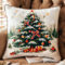 Cuscino per Punto Croce Natale Kit da Ricamare 40x40cm Prestampato Set Fai da Te con Ago e Filo da Ricamo