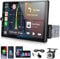 SIXWIN Radio Coche Bluetooth con Carplay et Android Auto, Autoradio 1 DIN con 10.4''Pantalla Táctil Reproductor Multimedia con FM/USB/SD Enlace Espejo+Cámara Visión Trasera
