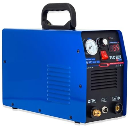 BINGNU Plasmaschneider, Digitale Plasmaschneidmaschine, 65Amp IGBT Air Plasma Cutter AG60 Torch & Portable Digital Plasma Cutting Machine 18mm PLC65 für Edelstahl, legierten Stahl, Weichstahl