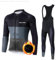 UGLY FROG 24ZRTZ01 Radtrikot Set Herren mit Sitzpolster Langarm Trägerhose Radhose Elastische Schnell Trocknend Fahrrad Trikot für Radfahren MTB Jogging Winter M