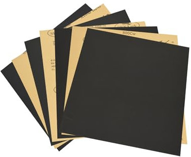 32Pcs 230x280mm Sanding Sheet Silicon Carbide Sandpaper 400/600/800/1000 Grit, 9x11 Inch Wet & Dry Sand Paper Abrasive Discs for Car Body Repair, Metal Polishing & Boat Maintenance