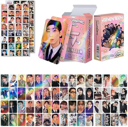 ELEFAD ATEEZ SK Ive Baby Monster GIDLE Twice SVT ENHYPEN Neues Album 60 Laserkarten und 64 Aufkleber Geschenk Set für Fans (SVT)