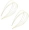 2 PCS Gold Headband Multi Layers Metal Headbands for Women Fashionable Metal Headband for All Occasions Wedding Metal Wire Headbands Non Slip Multi Layered Headpiece Hair Accessories (Gold, 2)